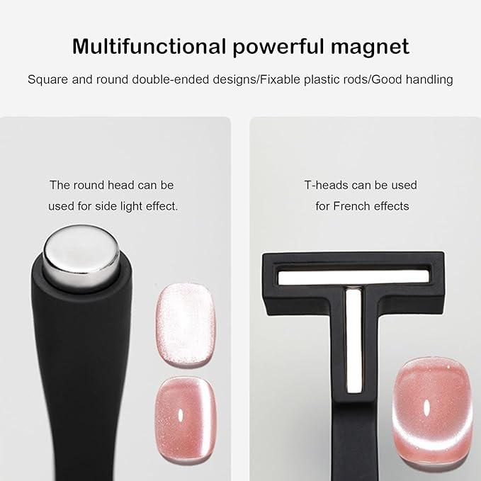 Meideli 5 in 1 Nail Magnets for Gel Polish Tools 3D Magnet Wand Nail Art Magnet Stick Tool Nail Design Tools Nail Art Accessories DIY Home Salon Women s Christmas Gifts pink
