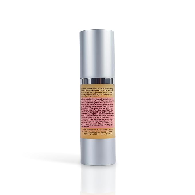Peaches Skin Care Vitamin C Serum with Kakadu Plum and CoQ10, 1 fl oz