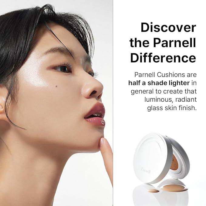 Parnell Cicamanu Serum Cushion - Moisturizing Foundation for Soothing, Coverage, Glass Skin and Lightweight for Sensitive and Dry Skin Pearl Skin (0.52 Fl Oz) (15W)