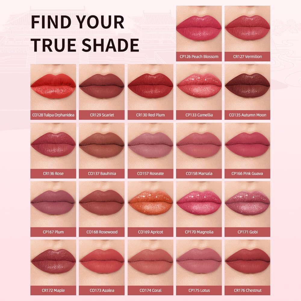 Catkin Semi-Matte Lipstick Hydrating High Impact Color Infused with Vitamin E and Avocado Oil Smooth Soft Texture Long Lasting Matte Finish 176