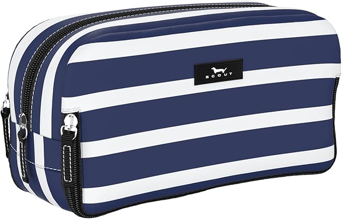 SCOUT 3-Way Cosmetic Bag - 3 Zipper Compartments - Nantucket Navy