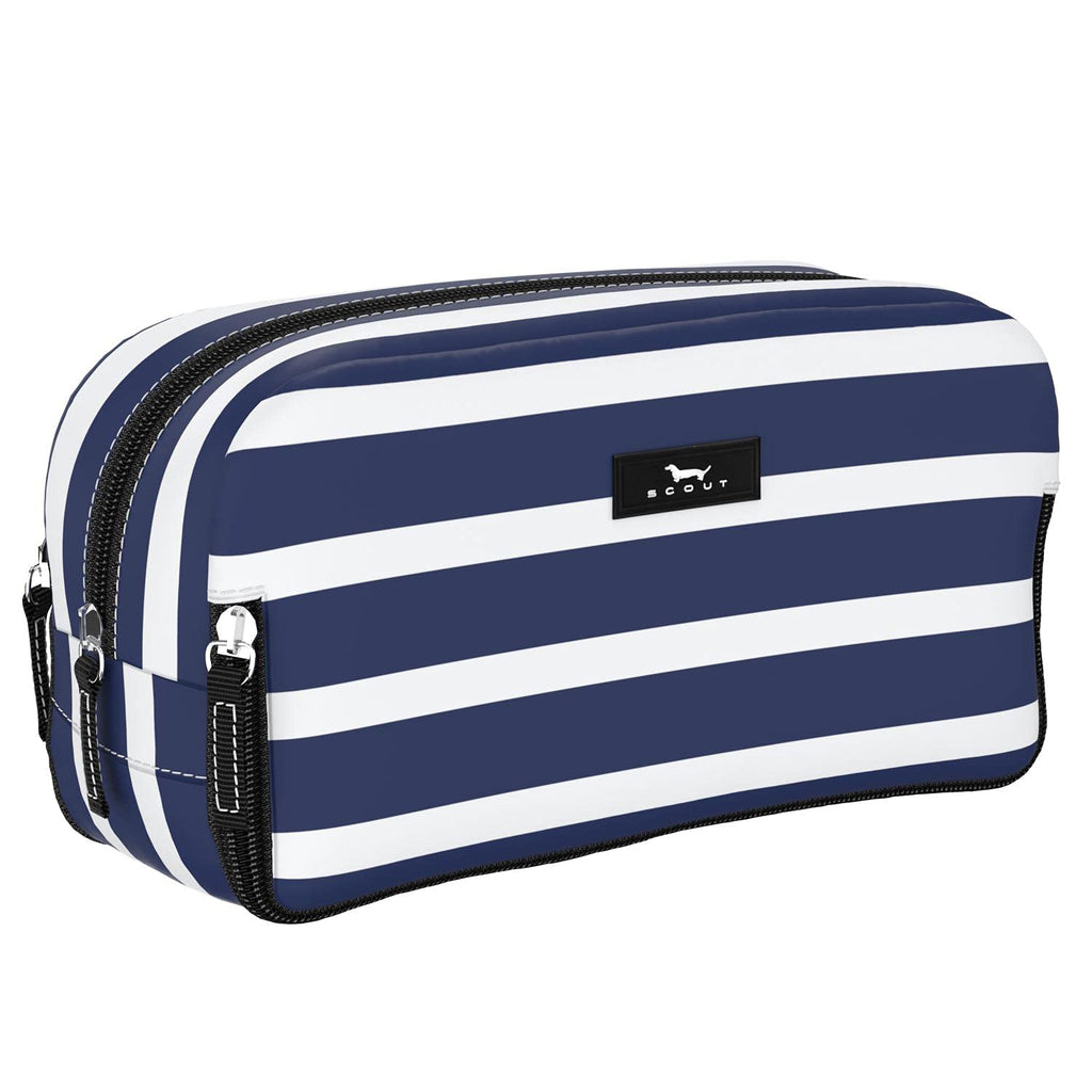 SCOUT 3-Way Cosmetic Bag - 3 Zipper Compartments - Nantucket Navy