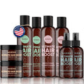 Moérie Hair Growth Shampoo, Conditioner, Spray and Mask for Men and Women, Hair Loss Solution with Biotin and Rosemary, Thickening Hair Regrowth Set with Serum Level Care for Thinning Hair, 8 Set