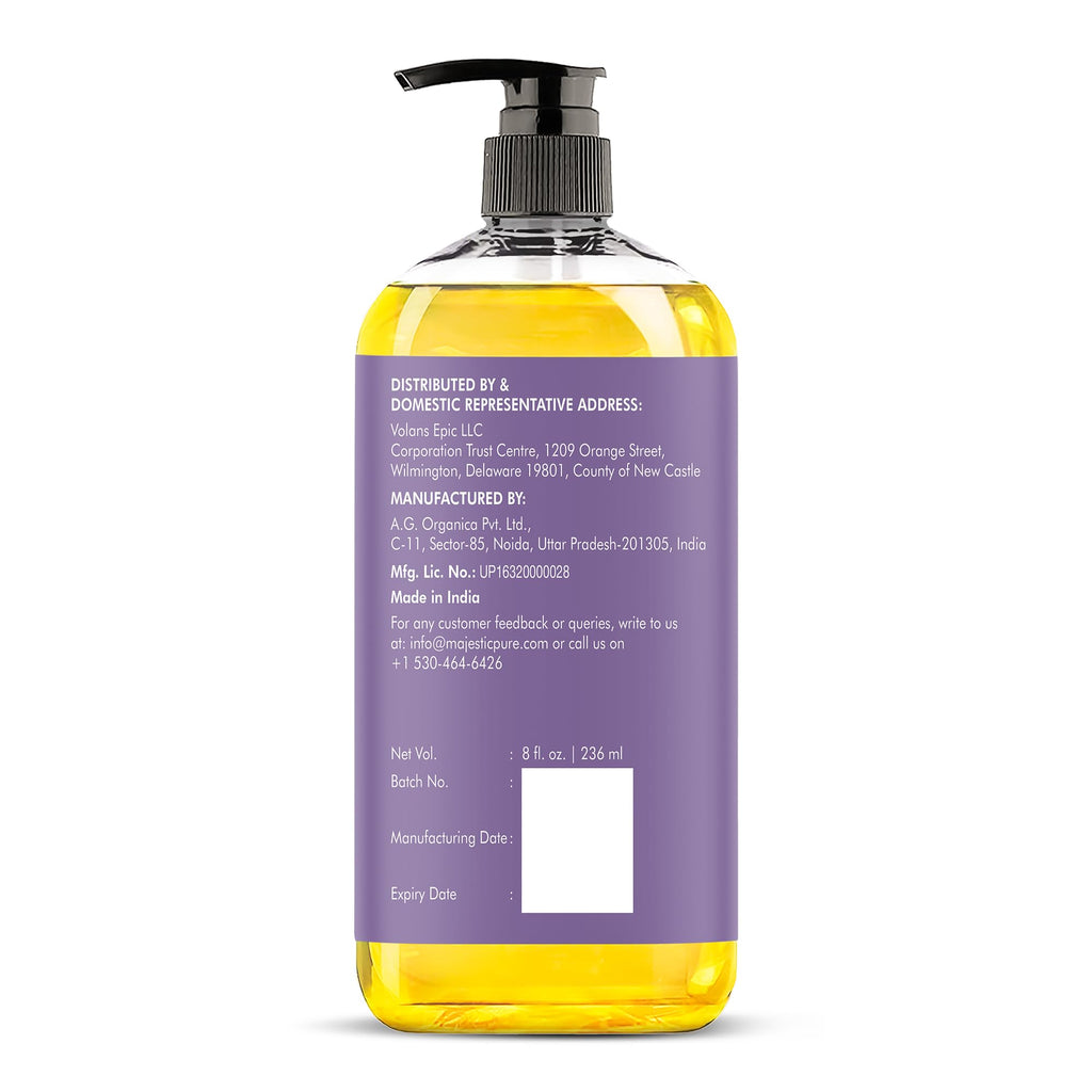 MAJESTIC PURE Lavender Massage Oil for Massage Therapy - Refreshing, and Relaxing - Natural Oils with Lavender Essential Oil - for All Skin Types - Men and Women Massage Lotion - 8 fl oz