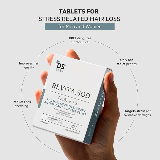 DS Labs Revita.SOD Hair Support Tablets for Thinning Hair, 30 Tablets