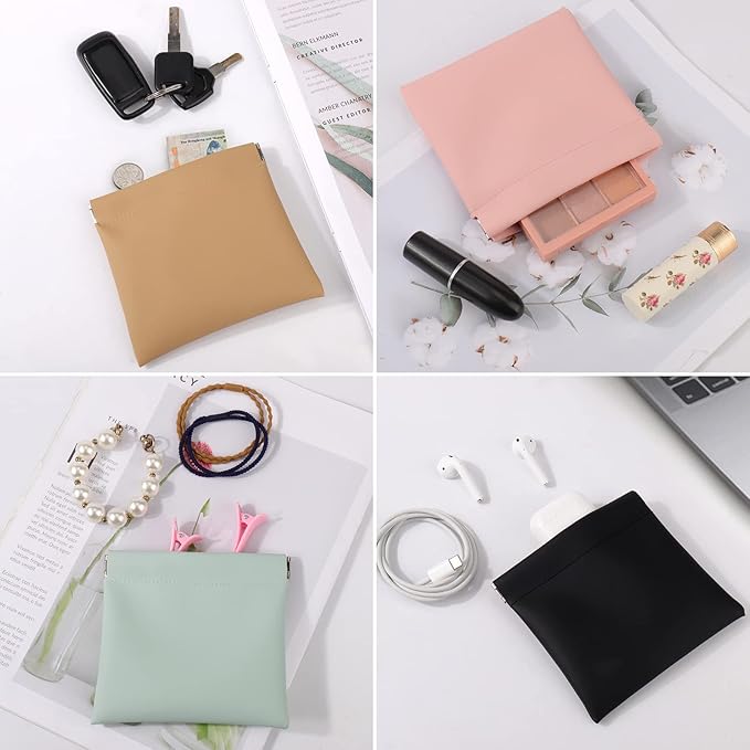 BUSOHA 4 PCS Small Makeup Bags for Purse - Coin Purse for Women