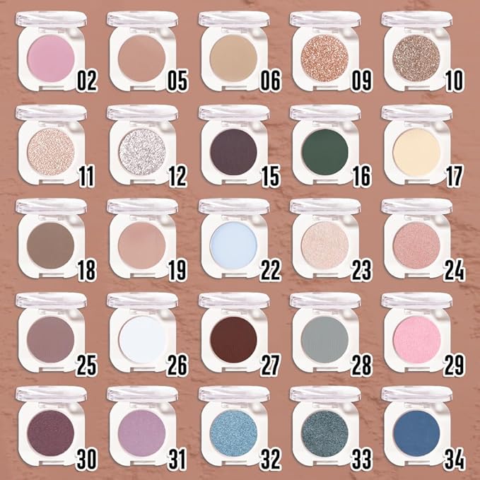 QIDSTERS Rosy Brown Matte Single Eyeshadow, Lightweight Blendable Mini Eye Shadow for Older Women, Monochrome Eyeshadow Palette Makeup Pigmented Waterproof, Vegan & Cruelty-Free, 05