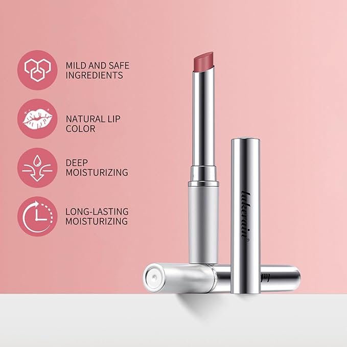 2Pcs Black and Pink Moisturizing Honey Noir Lipstick for All Skin Tones