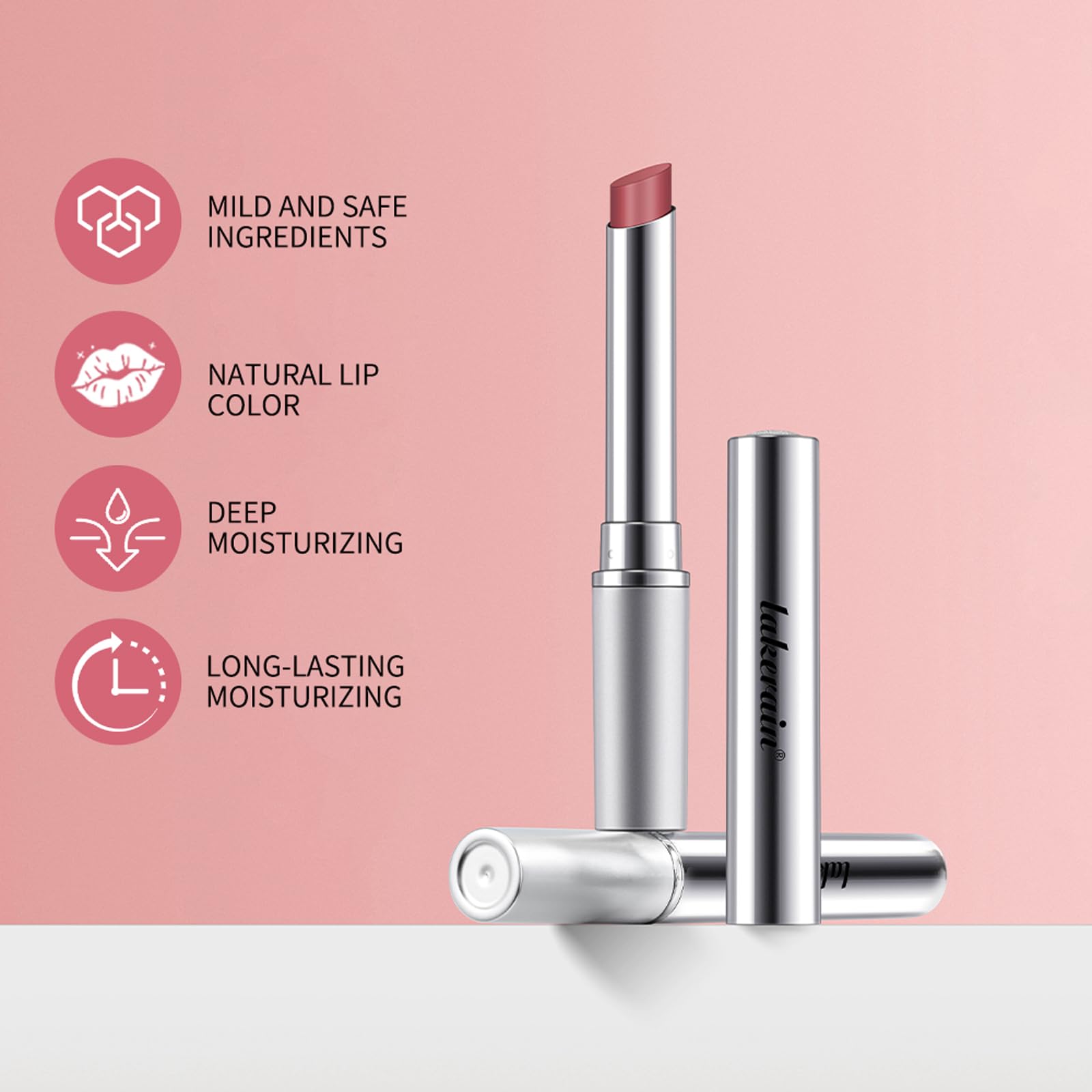 2Pcs Black and Pink Moisturizing Honey Noir Lipstick for All Skin Tones