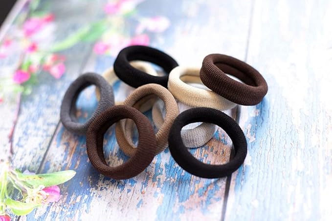 Burlybands Elastic Hair Ties No Damage for Thick Heavy Hair, Blonde 8 Pack