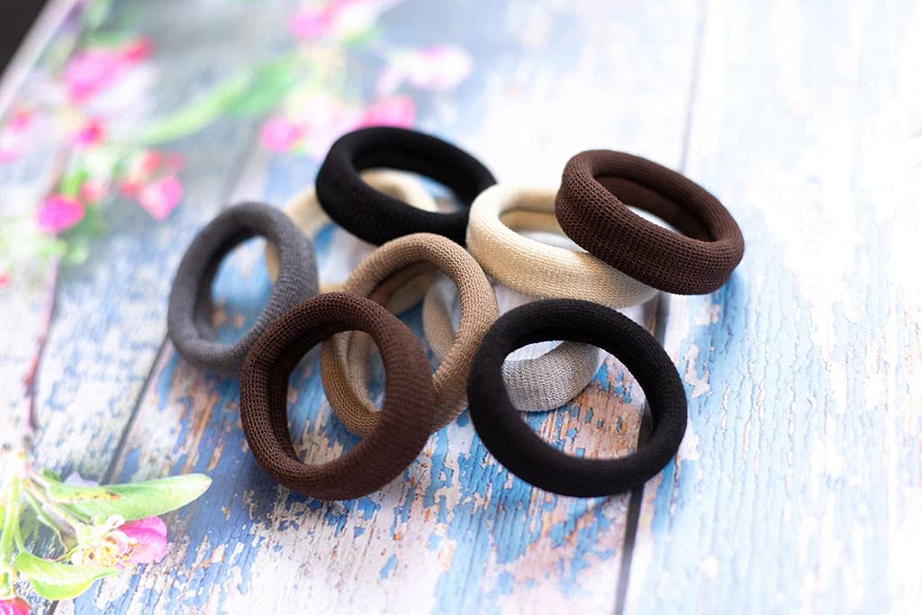 Burlybands Elastic Hair Ties No Damage for Thick Heavy Hair, Blonde 8 Pack