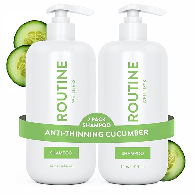 Routine Wellness Anti-Thinning Volumizing Shampoo - Cucumber (Pack of 2)