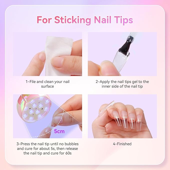 Makartt Cordless Gooseneck UV Nail Lamp for Gel-X Nails, Home DIY Use