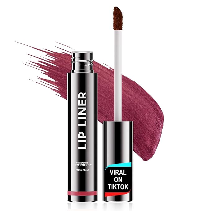 OETUIOW Lip Stain Peel Off, Lip Liner Moisturizing Plumping, Non-Stick Cup (Mauve)