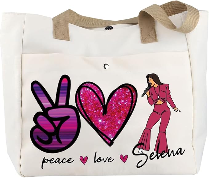 BLUPARK Song Makeup Bag Singer‘s Song Gift Singer Fan Gift Singer Inspired Cosmetic Bag Music Gifts (Peace Love Se TO)
