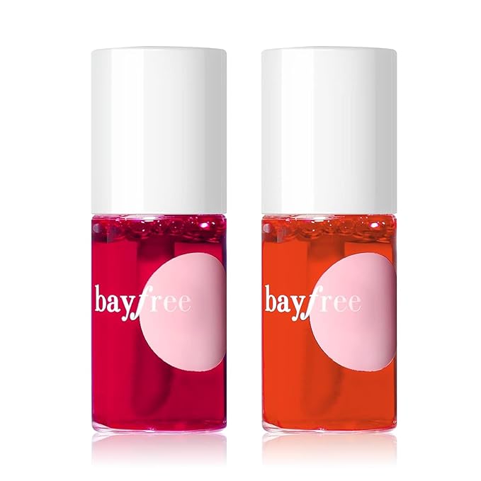 bayfree Lip Tint Stain Set, 2 PCS Korean Water Tint Lightweight Non-sticky, Waterproof Long Lasting Liquid Blush & Lip Stain, Transfer-Proof, Matte Finish Lip Color Makeup (juicy)