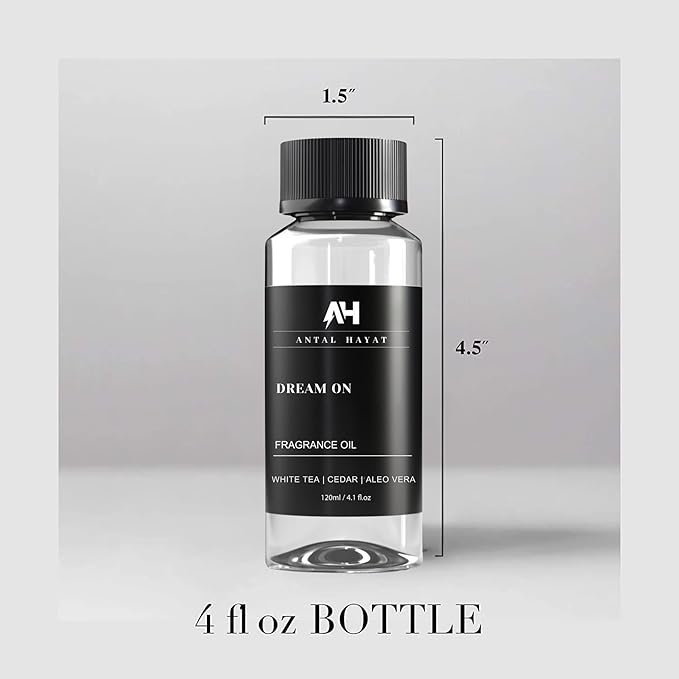 Antal Hayat Dream On Diffuser Oil 120ml – Hotel Collection Essential Oils for Diffuser – White Tea, Vanilla & Cedarwood – Luxury Home Scent – Hotel Inspired Aromatherapy Oil for Home & Office