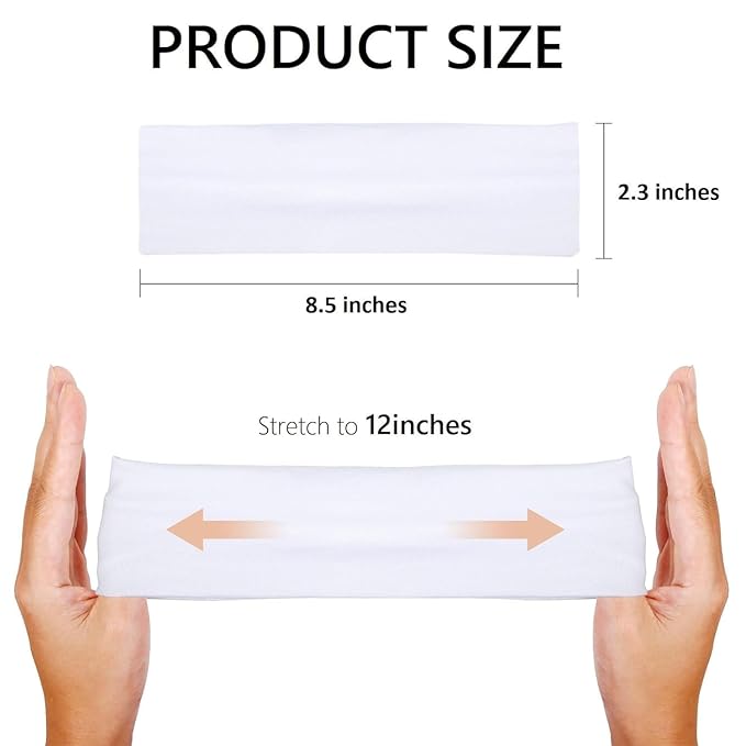 Huachi Headbands for Women 16 Pack Elastic Hair Bands for Women' Hair Non Slip Soft Cloth Fabric Headbands Womens Accessories, Neutrals Nude Solid Colors Head Bands