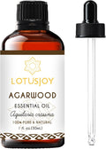LOTUSJOY Agarwood Essential Oil, Pure Natural Organic Oud Essential Oil for Diffuser Meditation and DIY Cosmetic Making- 1 Oz