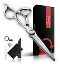 SWAP Professional Hair Cutting Scissors - 6.0'' Japanese SUS 440C Steel Barber Scissors, 60-62HRC Sharp Edge Blade with Adjustable Tension Screw for Salon & Home Use（6.0'' Hair Shears）
