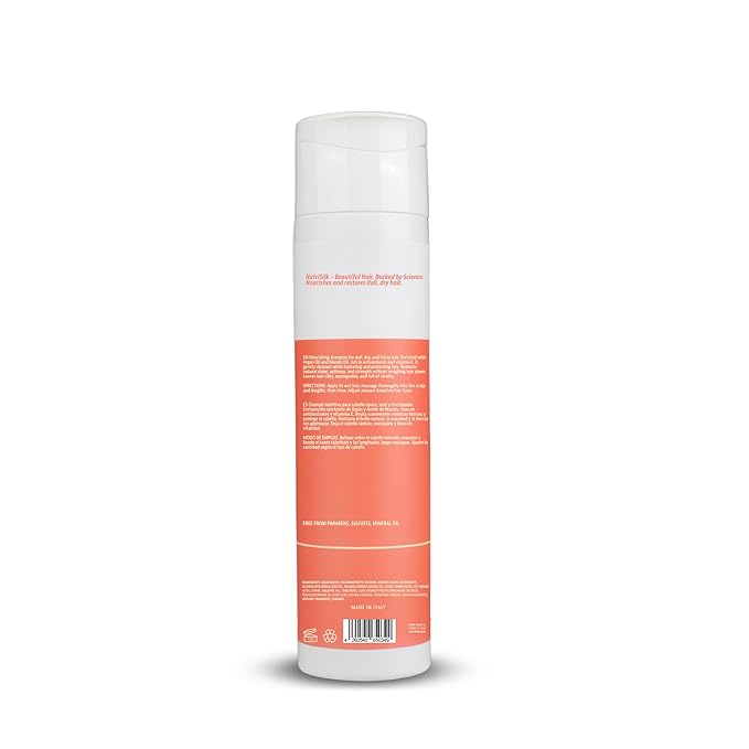 MANE HEAD NutriSilk Nourishing Shampoo for Dry, Dull & Frizzy Hair 8.5 fl oz - Sulfate Free Moisturizing Formula with Argan & Marula Oil - Hydrating Anti-Frizz Hair Care for Women