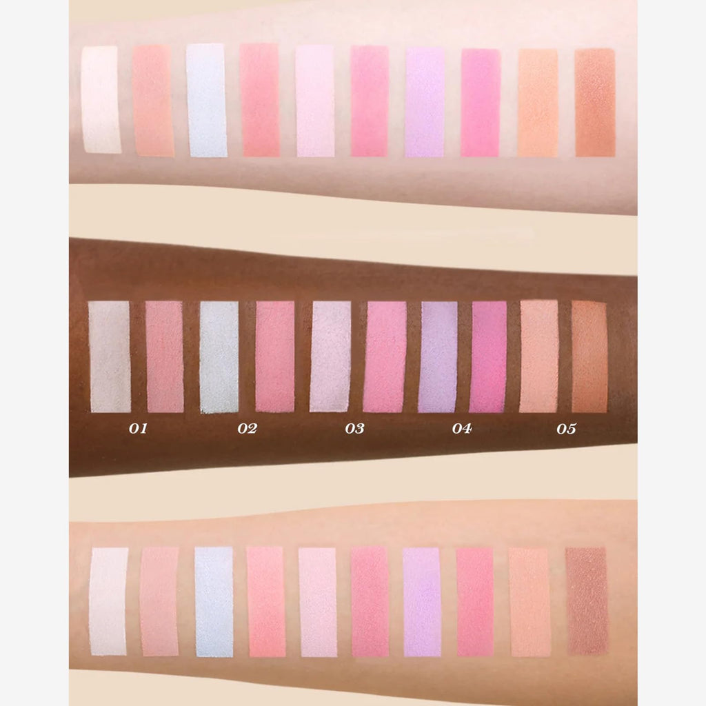 Flower Knows Butterfly Cloud Collar Rouge Box Highlighting & Blush Duo Powder,Blue+Pink Two Tone Matte Blush for Cheeks Bulidable & Blendable Palette,0.21 Oz(02 Seaborne Moon)