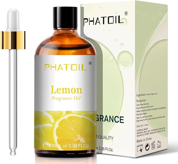 PHATOIL Lemon Fragrance Oil for Diffuser Aromatherapy 3.38FL.OZ