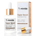 mivida 4-in-1 Anti-Aging Serum for face | Retinol, Vitamin C, Hyaluronic Acid & RoseHip Oil | multi benefit Face Serum – 1 Fl Oz