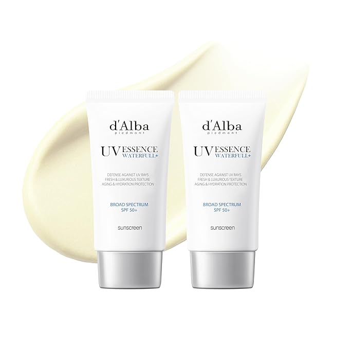 d'alba Piedmont Waterfull Tone-Up Sunscreen Serum (1.69 fl oz x 2), SPF 50+