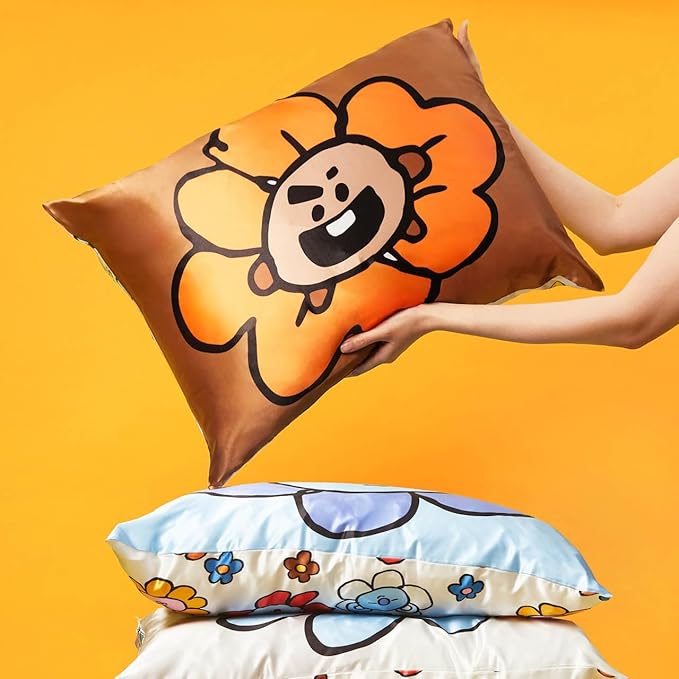 Kitsch x BT21 Satin Pillowcase with Zipper - Size 19x26, Shooky