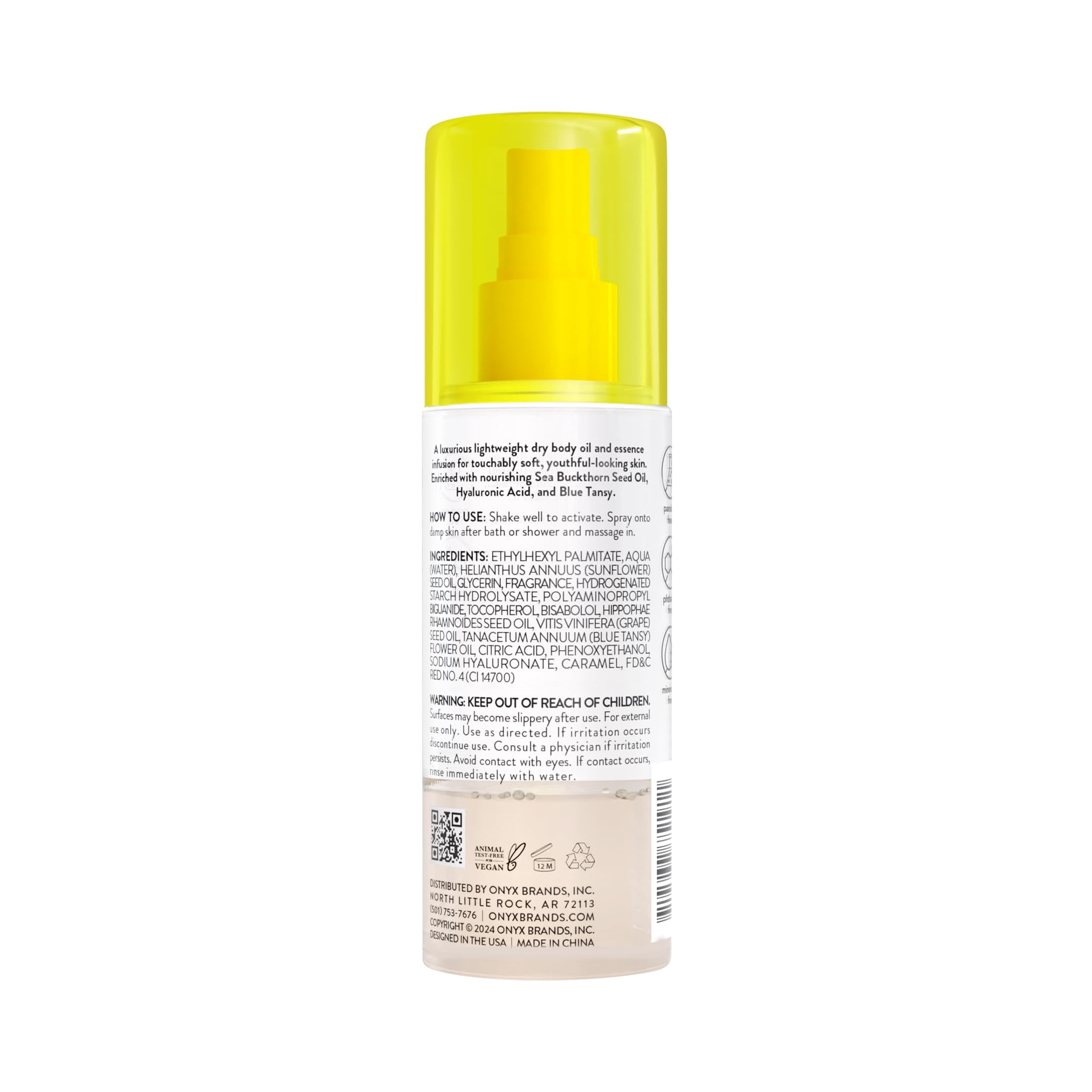 Onyx Professional Hydrating Dry Body Oil & Essence Duo, Sandalwood Vanilla, 3.7 fl oz, 2pk