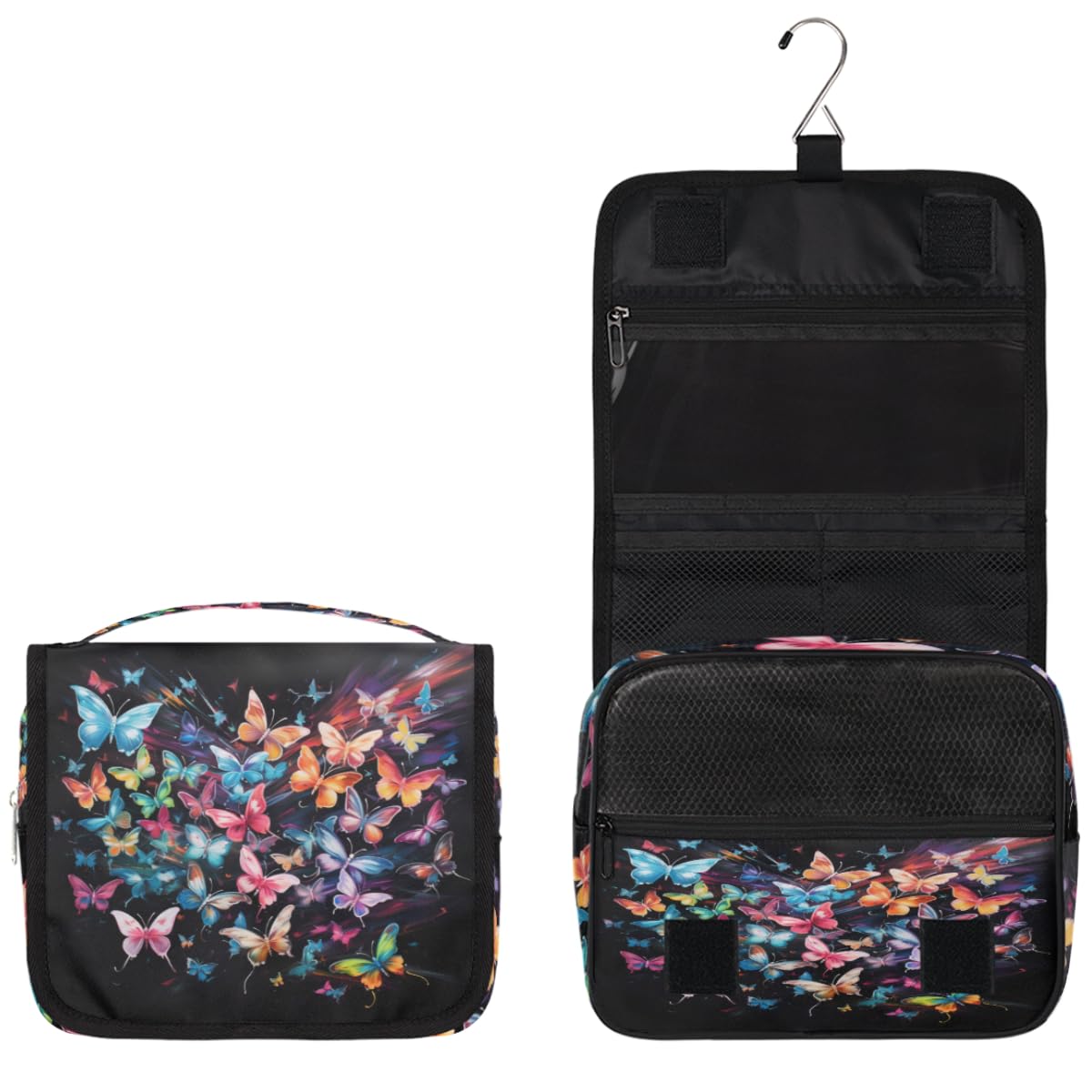 Butterfly Travel Toiletry Bag Women Men Hanging Cosmetic Organizer Portable