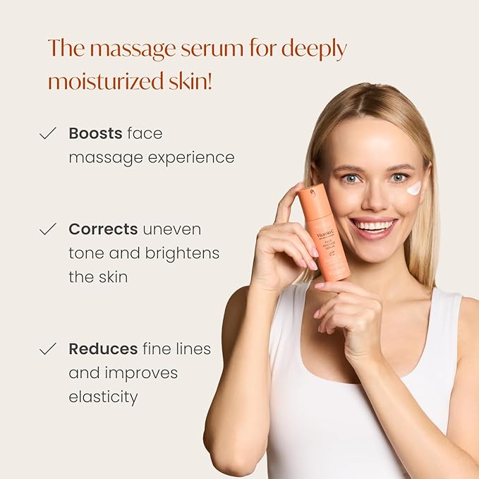 PLANTIFIQUE Vitamin C Serum Korean for Guasha Massage, Slow-Absorbing | Hydrating, Dark Spot Face Serum, 1.01 fl oz, with Collagen & Peptides for Even Skin Tone & Glowing Skin