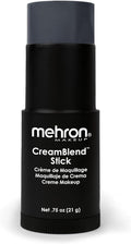 Mehron Makeup CreamBlend Stick | Face Paint, Body Paint, & Foundation Cream Makeup | Perfect for Halloween.75 oz (21 g) (Monster Grey)