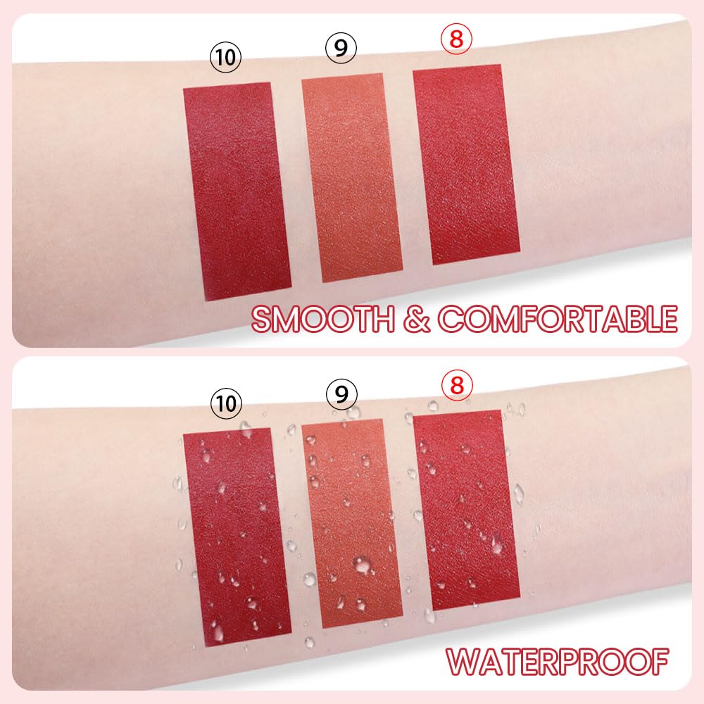 BINGBRUSH Crayon Matte Longwear Lipstick Pack Set,Moisture Smooth Color Stick Ultimate Lip Crayon for Makeup Collection - Waterproof Velvet Lipgloss (08#, 1 Count (Pack of 1))