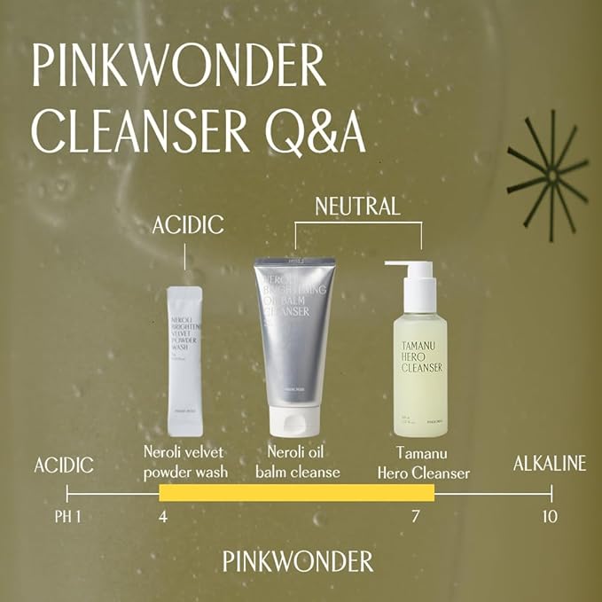 PINKWONDER Neroli Oil Balm Niacinamide Cleanser for Glowing Skin 4.23 fl oz