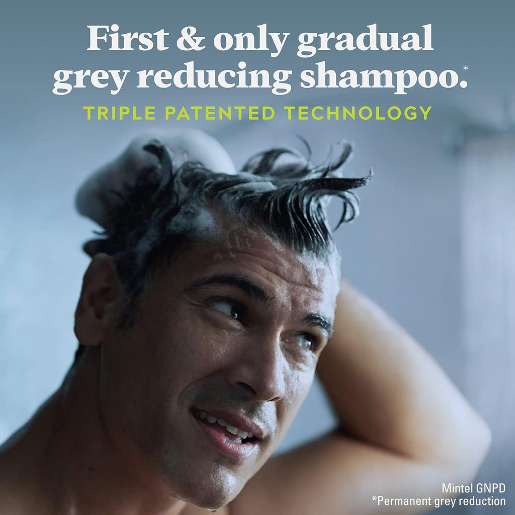 Just for Men Control GX Grey Reducing Shampoo, Gradual Color with Keratin for Stronger Thicker and Healthier Looking, 4 Fl Oz - Pack of 3