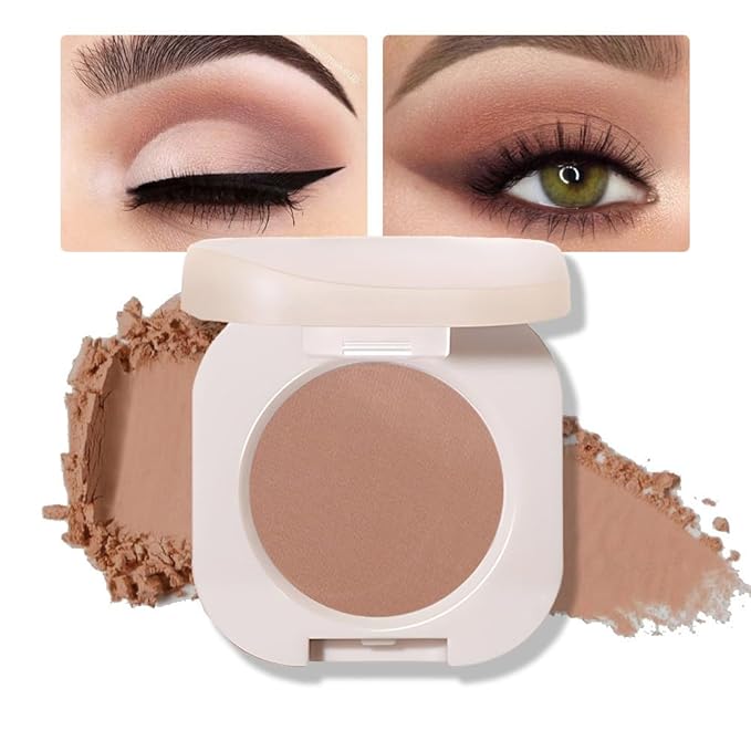 FeiCuiYun Pressed Single Matte Eyeshadow Palette Makeup, Brown eyeshadow For Women, Pigmented Waterproof Sombras Para Ojos, Single Pressed Powder Vegan, Talc, Paraben & Cruelty Free(05)