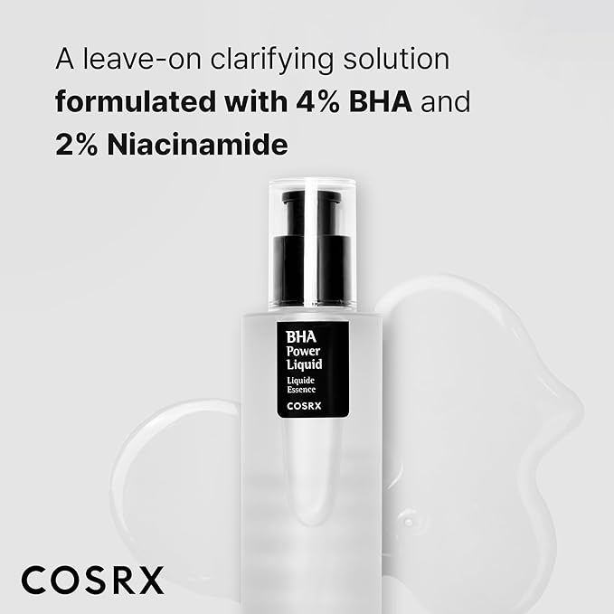 COSRX Niacinamide 2% + BHA 4% Blackhead Exfoliant Korean Toner, 3.38fl.oz