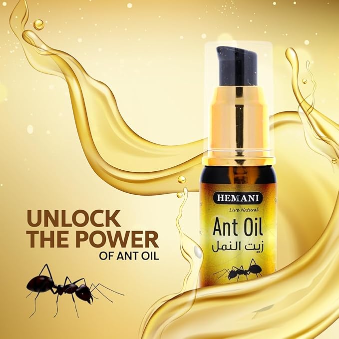 Hemani Ant Oil 30ml, Traditional Formula for Smooth Skin Care, Halal