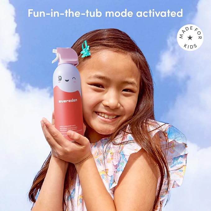 Evereden Kids Cloud Foam Body Wash, Dermatologist-Tested, Juicy Citrus