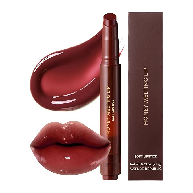 Nature Republic HONEY MELTING LIP PLUMPING (22 BERRY CHILL) | SOFT LIP STICK, Hydrating Gloss, Moisturizing balms, Volumizing formula & Sheer tint, Glowy Finish, korean make up