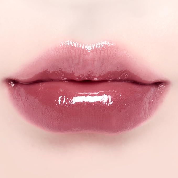 DINTO Blur-Glowy Mini Lip Tint (258 Deo Volente) – Dewy Finish Glowy Korean Lip Tint, Long Lasting All Day Stain, Muted Deep Berry Red, Vegan & Cruelty-Free, 0.04 fl oz