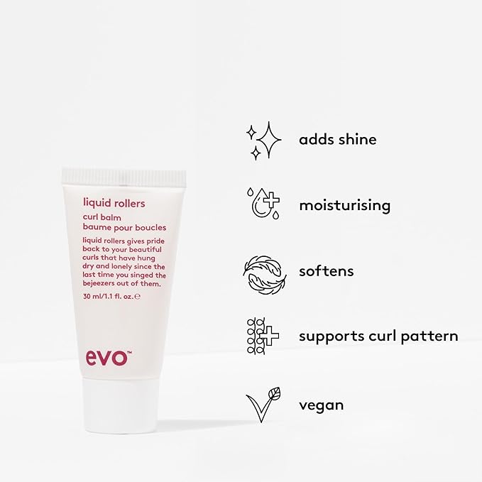 Evo Curly Hair Gift Set - Deep Clean Rinse, Curl Treatment, Curl Balm & Curl Defining Cream for Frizzy, Wavy & Coily Hair - Travel Size