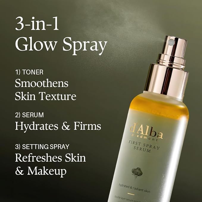 d'Alba Piedmont White Truffle First Spray Serum (3.38 fl oz x 2 Bottles)