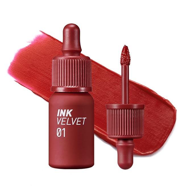 Peripera Ink The Velvet Lip Tint | Highly Pigmented, Longwear & Weightless Lip Tint | Smudge-Proof, Buildable Color for Lips & Cheeks | K-Beauty Makeup, Safe for Sensitive Lips (001 GOOD BRICK)