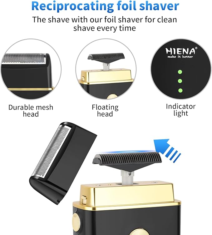 HIENA PRO Cordless Hair Clippers/Trimmers for Men, Barber Kit