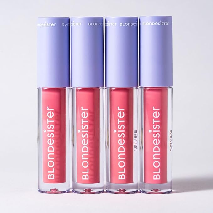 Blondesister 2-in-1 Sweet Gloss Tinted Lip Oil - Lip Oil for Women - Hydrating, Non-Sticky Formula with Light Color - 02 Pink Chocolate - 0.084 oz.