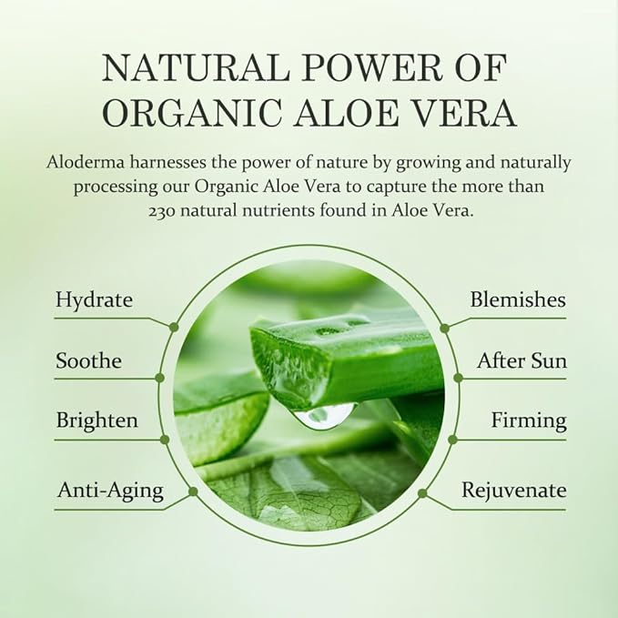 Aloderma 24K Gold Aloe Flower Essence Gel, Age-Defying & Hydrating, 7 oz