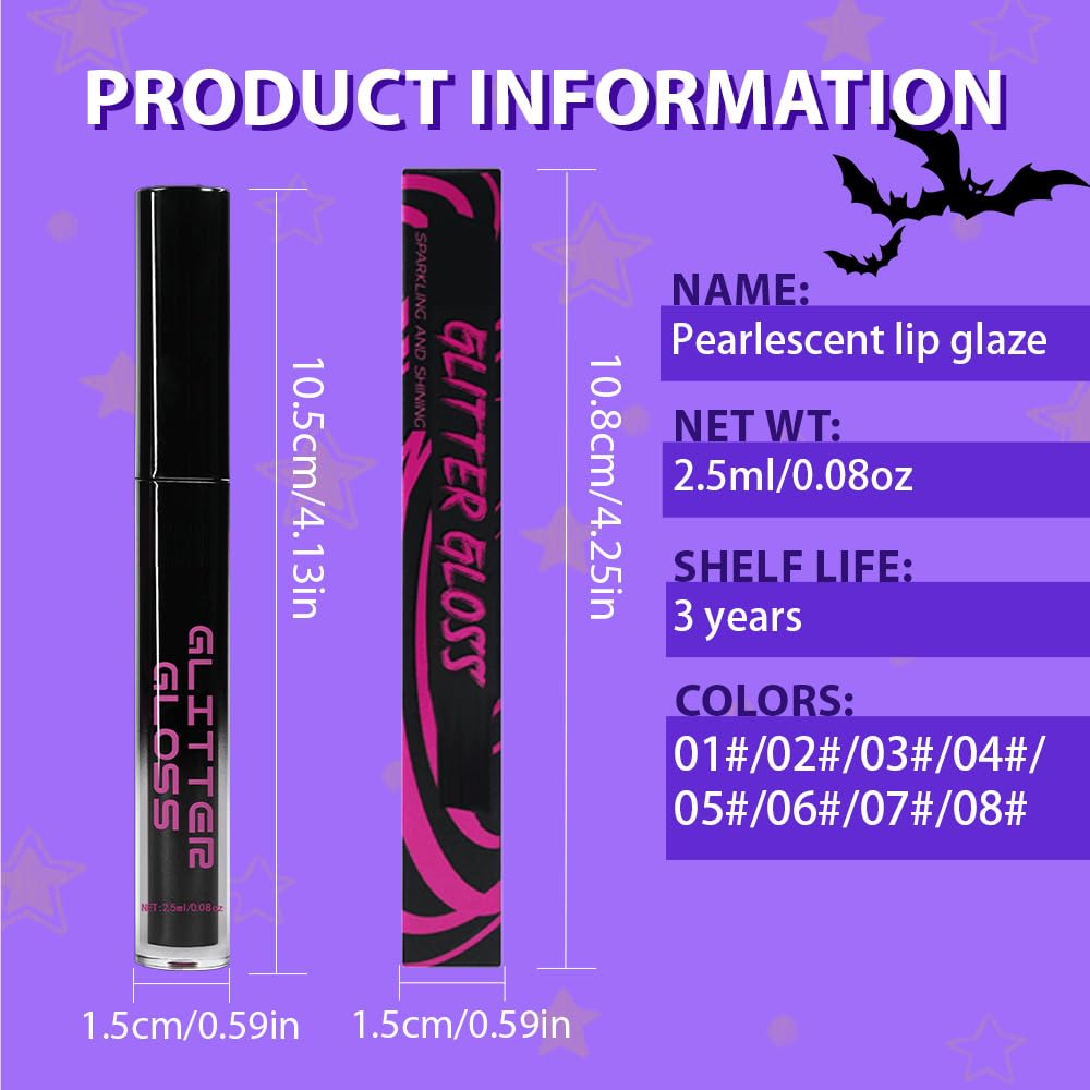 CAKAILA Gray Black Metallic Lipstick for Women,Glitter Sparkling Liquid Lipstick,Long Lasting Waterproof Lightweight Comfortable Non-Drying Bold Dark Lip Gloss for Gothic Stage Makeup,Vegan